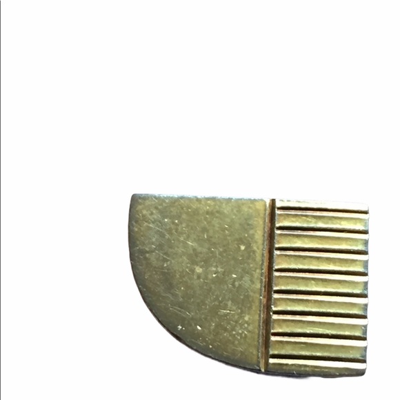 Tie Bar and Cuff Links Set Vintage Goldtone Engravable - Picture 7 of 10